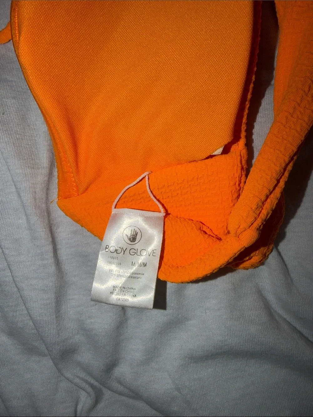 Body Glove Orange Bandeau Swim Top with Tie Detail